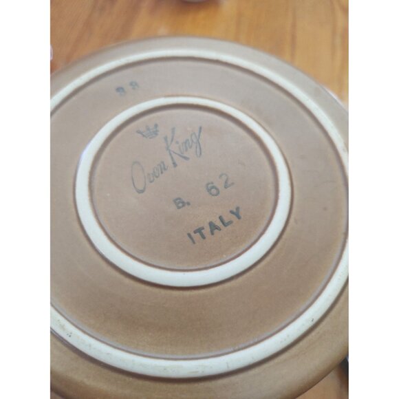 Vintage Ceramic Teapot with ivy leaf lid design, 1960s Oven King Italy - Picture 9 of 14